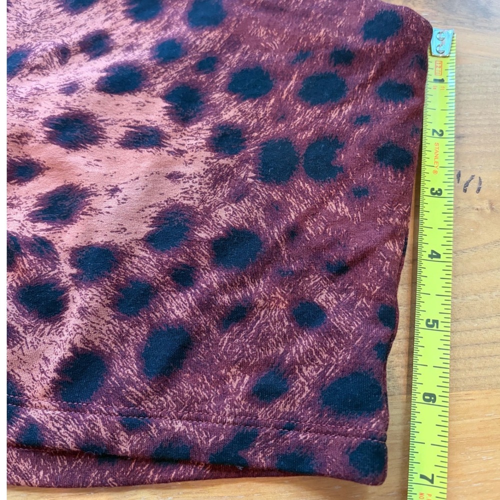 Wilfred Free Camisole Women S Burgundy Leopard Print Spaghetti Strap Crop Top - Picture 9 of 11